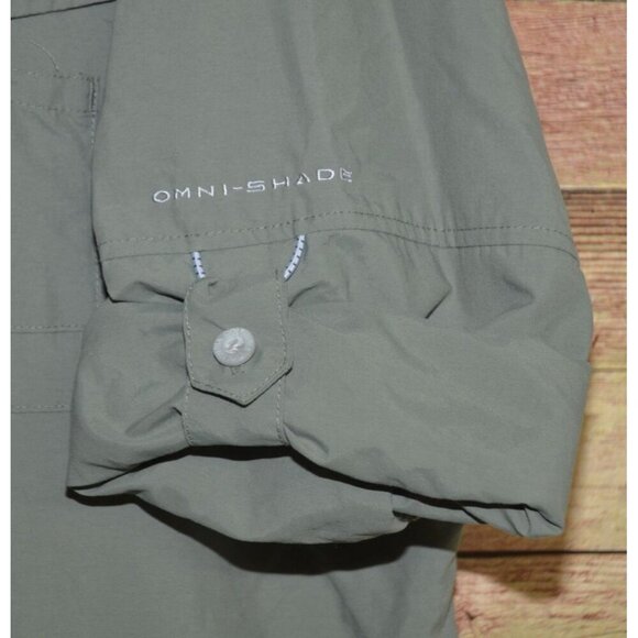 Columbia PFG Men's Sage Green Long Roll Tab Sleeves Button Front Shirt Size 2XL - Picture 7 of 14